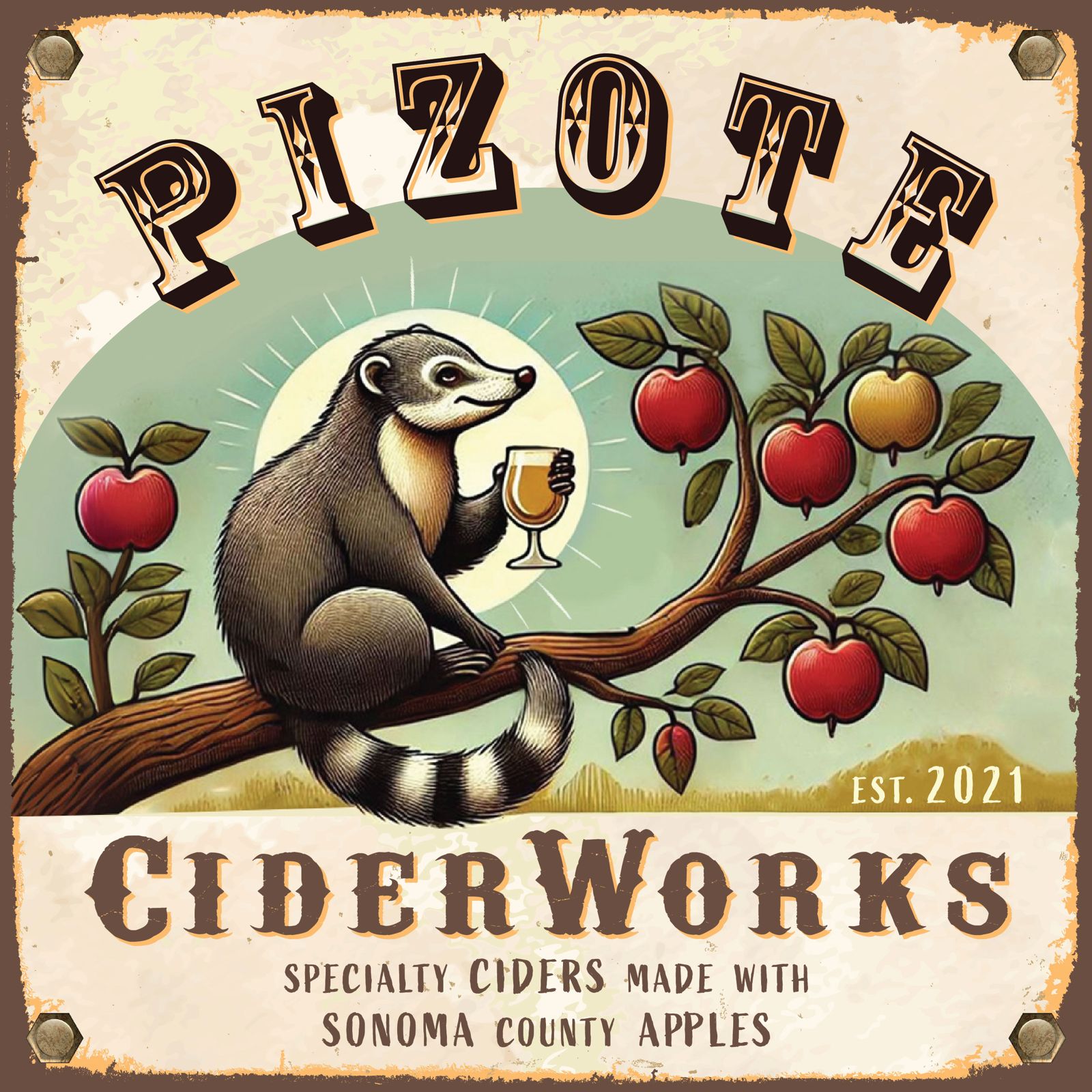 Pizote Ciderworks Sign